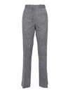 Circolo 1901 Textured Piquet Flared Pants In Gray