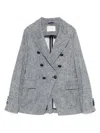 Circolo 1901 Blue Cotton Double-breasted Blazer In Gray