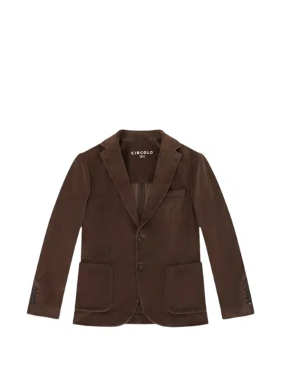 Circolo 1901 Tiny Corduroy Single-breasted Blazer In Brown
