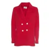 Circolo 1901 Tomato Double-breasted Blazer With Tailored Slim Fit