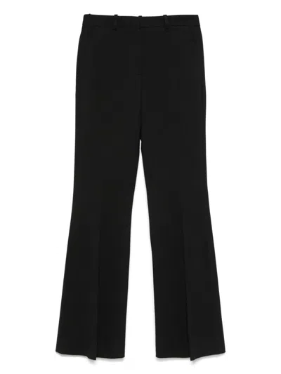 CIRCOLO 1901 CIRCOLO 1901 BLACK COTTON BLEANDED TROUSERS
