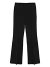 Circolo 1901 Flared Black Pants With Tailored Design In Black