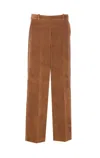 Circolo 1901 Flared Corduroy Trousers Lateral Pockets In Brown