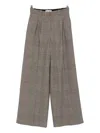 Circolo 1901 Prince Of Wales-check Trousers In Gray