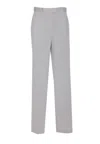 Circolo 1901 Regular Fit Trousers Button Detail In Gray