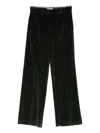 Circolo 1901 Wide-leg Cotton Trousers Featuring Multiple Pockets In Green