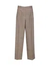 Circolo 1901 Check Wide Leg Trousers In Neutral