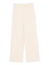Circolo 1901 Beige Wide-leg Trousers With High Waist In Neutral