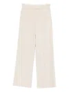Circolo 1901 Beige Wide-leg Trousers With High Waist In Neutral