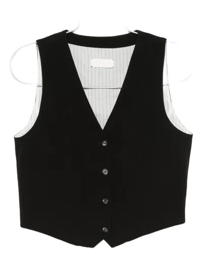 Circolo 1901 V-neck Waistcoat In Black