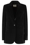 Circolo 1901 Blazer Velvet In Black