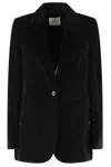 Circolo 1901 Blazer Velvet In Black