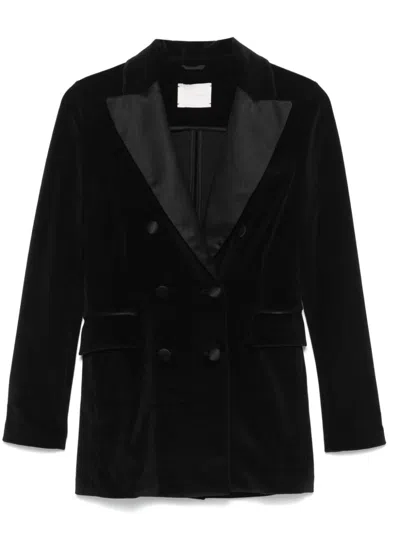 Circolo 1901 Velvet Blazer In Black