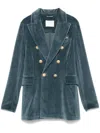 Circolo 1901 Velvet Blazer In Blue