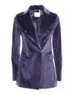 Circolo 1901 Velvet Double Breasted Jacket In Purple
