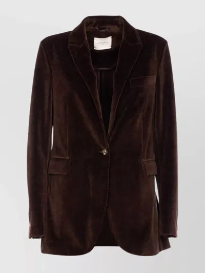 CIRCOLO 1901 VELVET EFFECT V-NECKLINE JACKET
