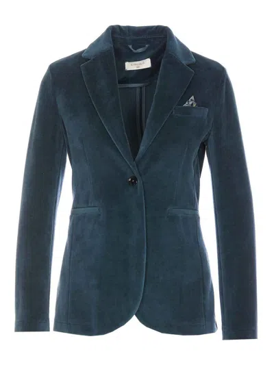 Circolo 1901 Velvet Jacket In Blue