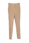 Circolo 1901 Corduroy Velvet Trousers Belt Loops In Brown