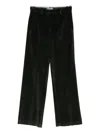 Circolo 1901 Wide-leg Cotton Trousers Featuring Multiple Pockets In Green