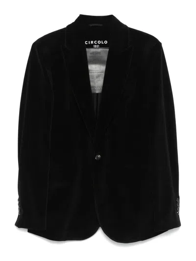 CIRCOLO 1901 VELVET SINGLE-BREASTED JACKET