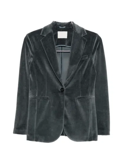 Circolo 1901 Velvet Single-breasted Jacket In Gray