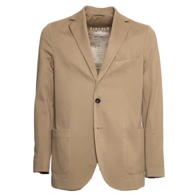 Circolo 1901 Versatile Single-breasted Piquet Jacket With Patch Pockets In Neutral