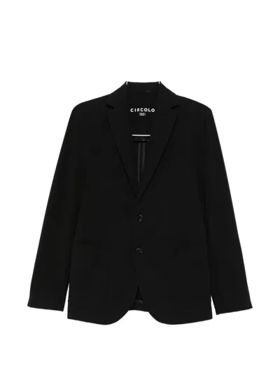 Circolo 1901 Welt-pocket Two-button Blazer In Black