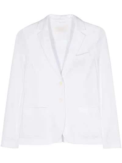 CIRCOLO 1901 WHITE SINGLE-BREASTED PIQUE JACKET