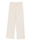 Circolo 1901 Beige Wide-leg Trousers With High Waist In Neutral