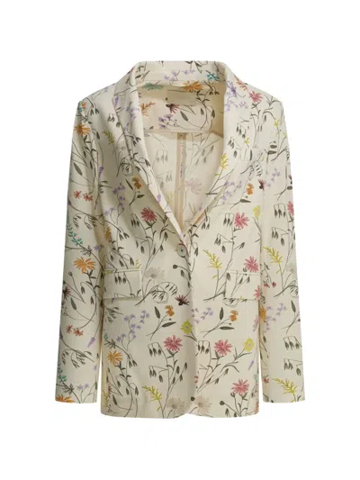 Circolo 1901 Wildflower Single-breasted Blazer In Multi