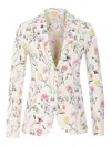 Circolo 1901 Patterned Blazer In White