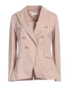 Circolo 1901 Woman Blazer Antique Rose Size 12 Cotton, Elastane In Pink