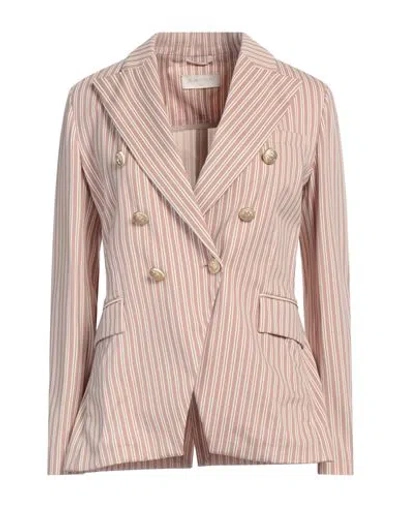 Circolo 1901 Woman Blazer Antique Rose Size 12 Cotton, Elastane In Pink