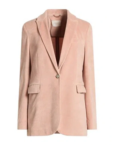 Circolo 1901 Woman Blazer Antique Rose Size 6 Cotton, Polyester In Pink