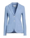 Circolo 1901 Woman Blazer Azure Size 6 Cotton, Elastane In Blue