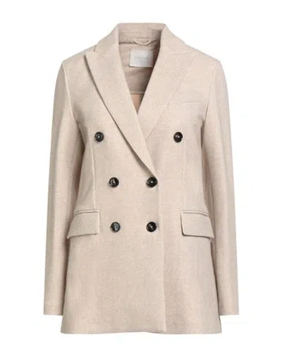 Circolo 1901 Woman Blazer Beige Size 10 Cotton, Elastane