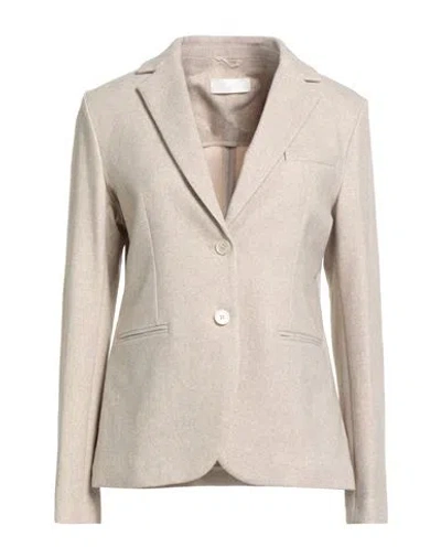 Circolo 1901 Woman Blazer Beige Size 10 Cotton, Elastane