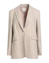 Circolo 1901 Woman Blazer Beige Size 10 Cotton, Elastane