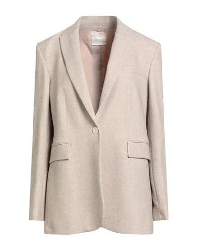 Circolo 1901 Woman Blazer Beige Size 10 Cotton, Elastane