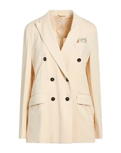 Circolo 1901 Woman Blazer Beige Size 10 Cotton, Elastane In Neutral