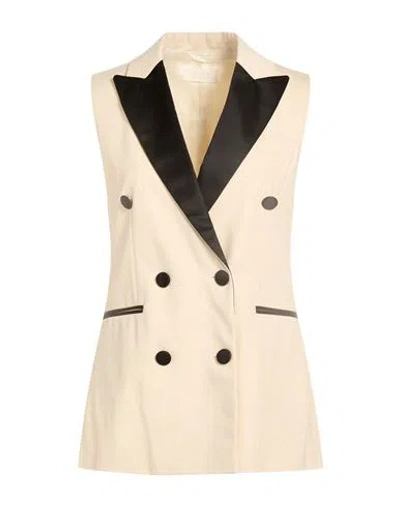 Circolo 1901 Woman Blazer Beige Size 10 Cotton, Elastane In Neutral