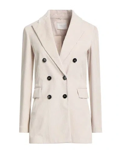 Circolo 1901 Woman Blazer Beige Size 10 Cotton, Polyester