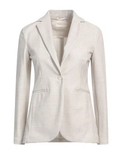Circolo 1901 Woman Blazer Beige Size 12 Cotton, Elastane