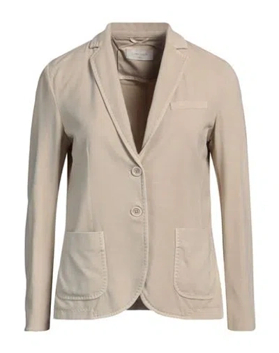 Circolo 1901 Woman Blazer Beige Size 12 Cotton, Elastane