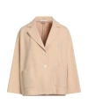 Circolo 1901 Woman Blazer Beige Size 12 Cotton, Elastane