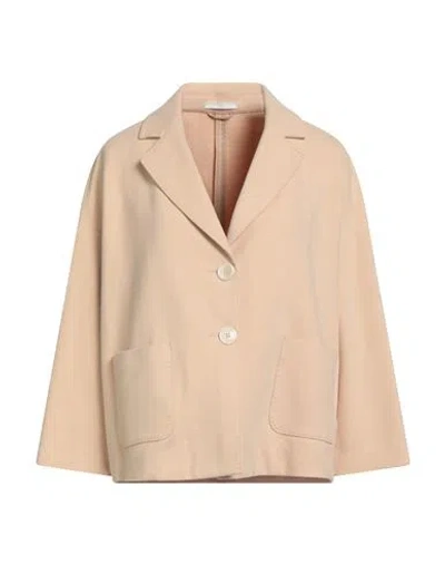 Circolo 1901 Woman Blazer Beige Size 12 Cotton, Elastane