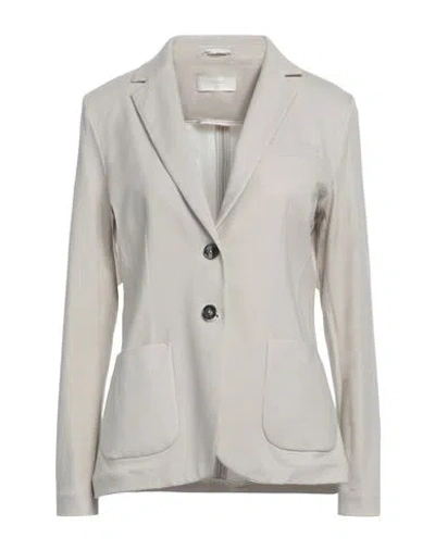 Circolo 1901 Woman Blazer Beige Size 12 Cotton, Elastane