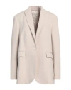 Circolo 1901 Woman Blazer Light Grey Size 6 Cotton, Elastane In Beige