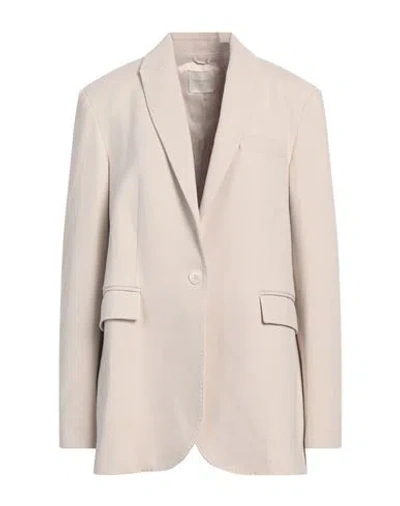 Circolo 1901 Woman Blazer Light Grey Size 6 Cotton, Elastane In Beige