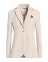 Circolo 1901 Woman Blazer Beige Size 4 Cotton, Polyester